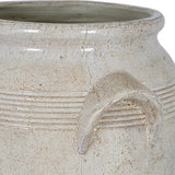 Small Ceramic Pot With Side Handles – White