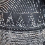 Etched Tall Ceramic Jug – Black