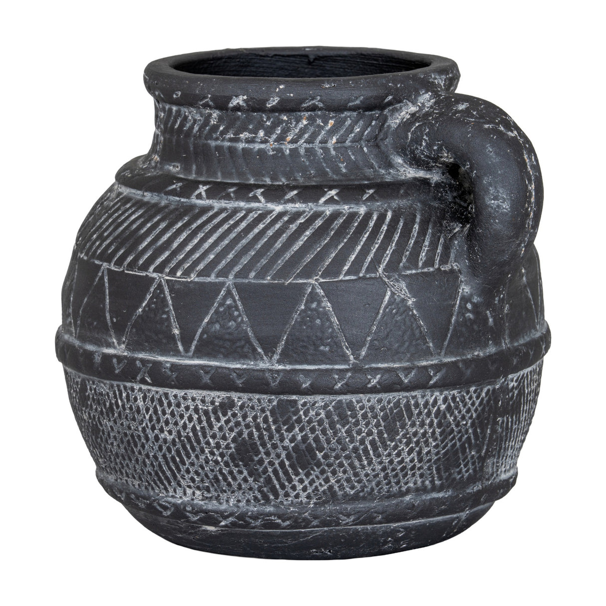 Etched Ceramic Jug – Black