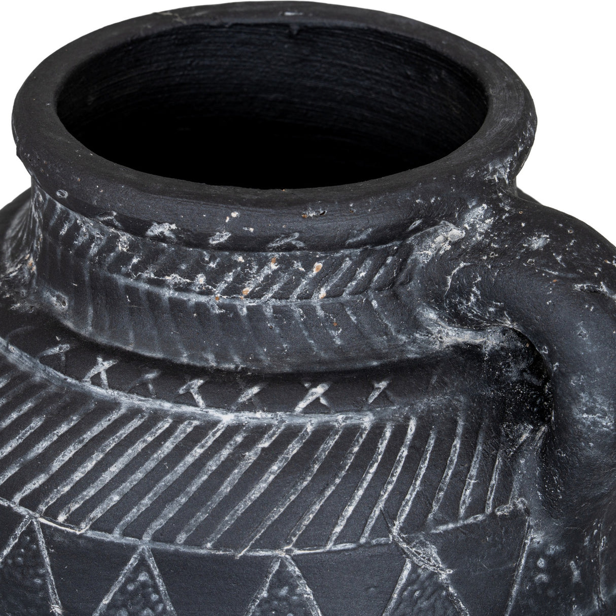 Etched Ceramic Jug – Black