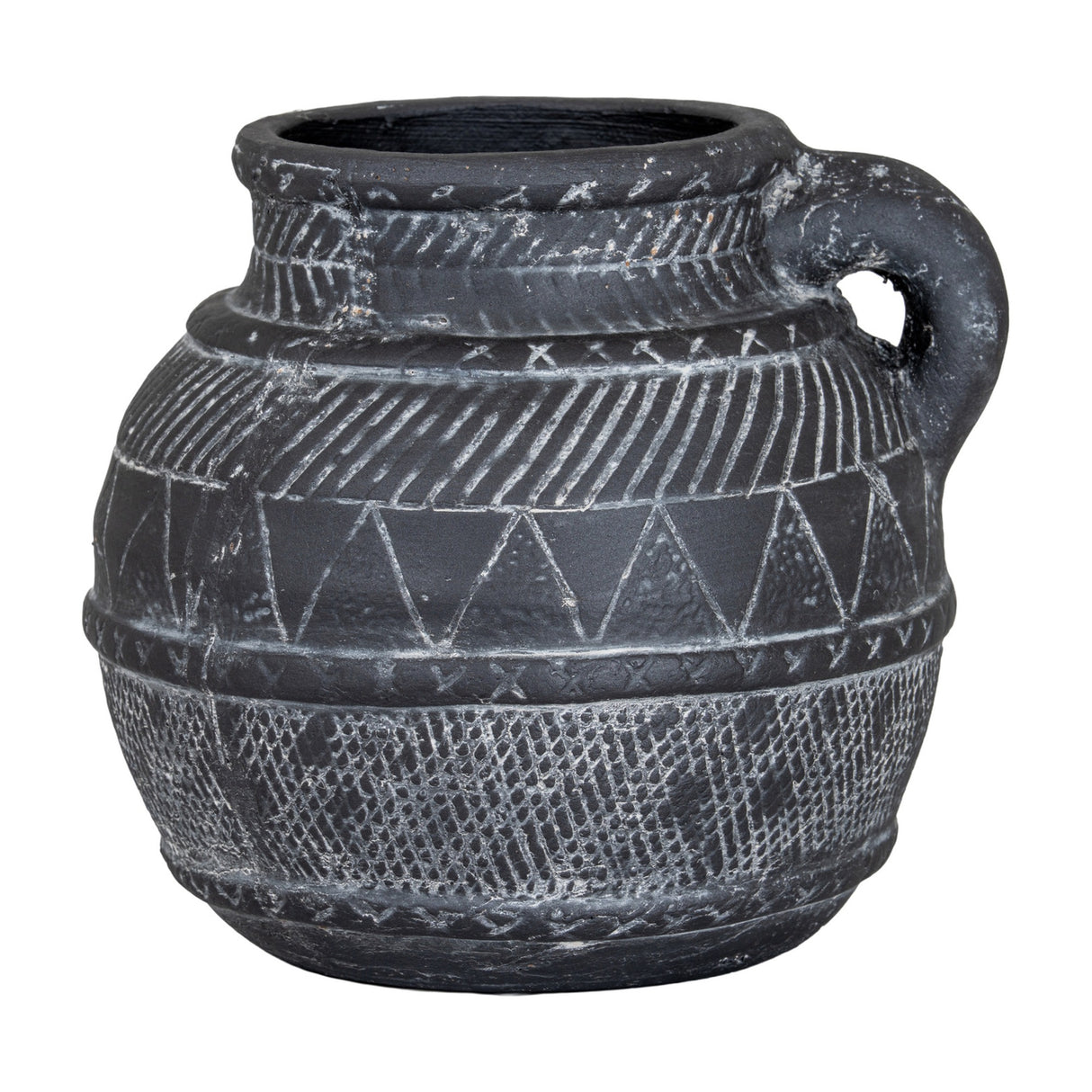 Etched Ceramic Jug – Black