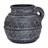 Etched Ceramic Jug – Black