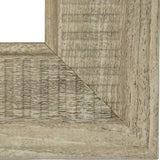 Close-up corner detail of Hill Interiors White Wooden Photo Frame showing the pale painted wood grain and mitred joint against a white background.