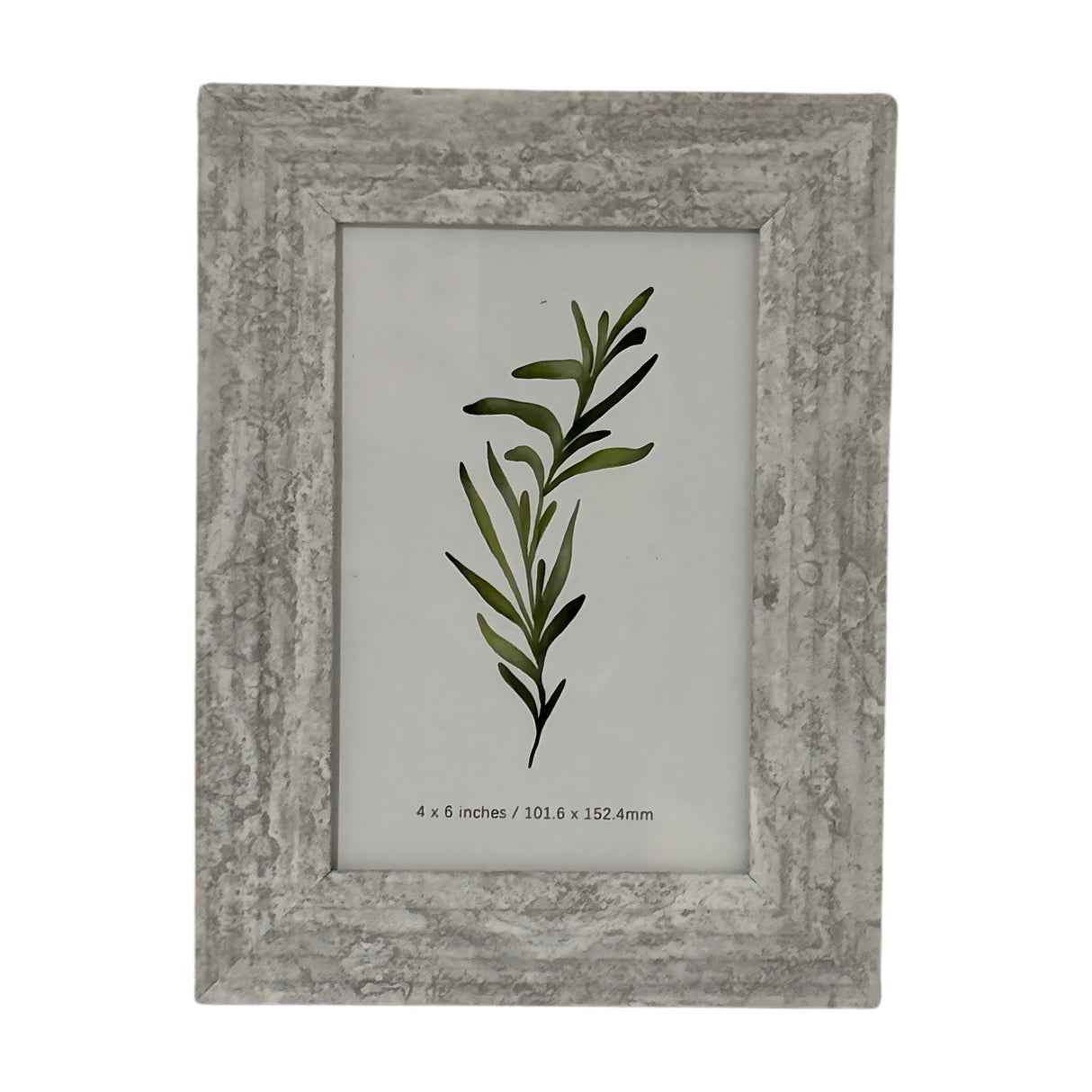 Hill Interiors wooden 4x6 photo frame with a distressed white painted finish and mitred corners, shown upright against a plain white background.
