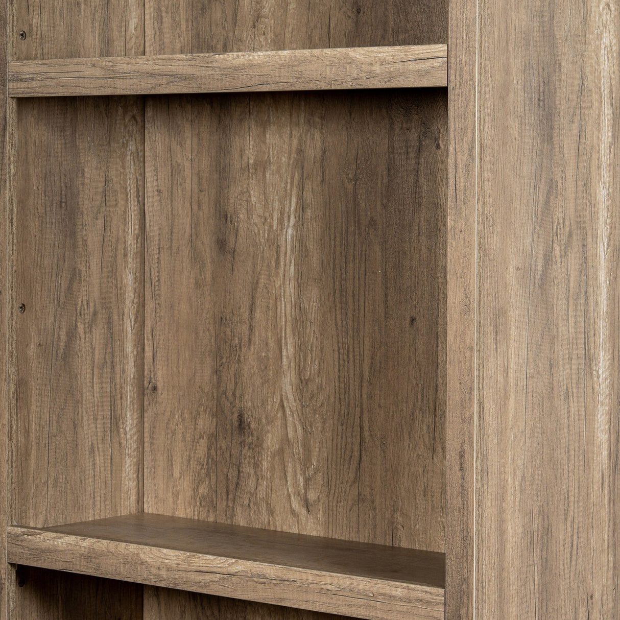 Illuminated Wooden Bookcase Display Unit – Brown