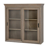 Sliding Glass Dresser Top Cabinet – Brown