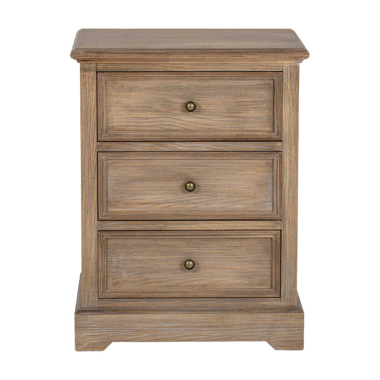 Wooden Three-Drawer Chest – Brown