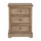 Wooden Three-Drawer Chest – Brown