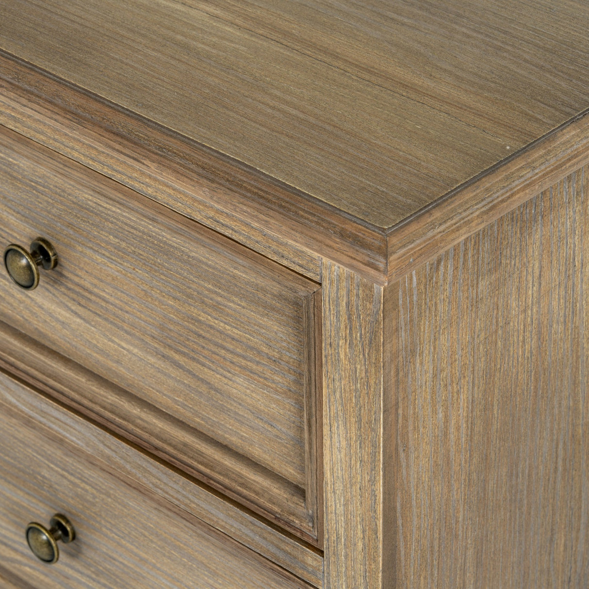 Wooden Three-Drawer Chest – Brown