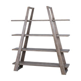 Wooden A-Frame Ladder Shelving Unit – Brown