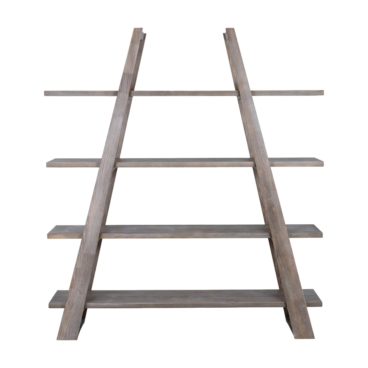 Wooden A-Frame Ladder Shelving Unit – Brown
