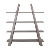 Wooden A-Frame Ladder Shelving Unit – Brown