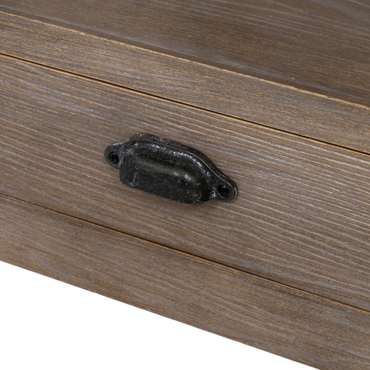 Wooden One-Drawer Side Table with Shelf – Brown