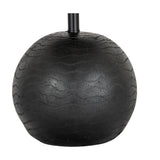 Black Cannon Table Lamp with Hessian Shade – Black