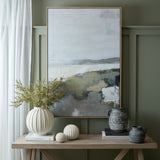 Hillside View Hand Painted Canvas in Wooden Frame – Multicoloured