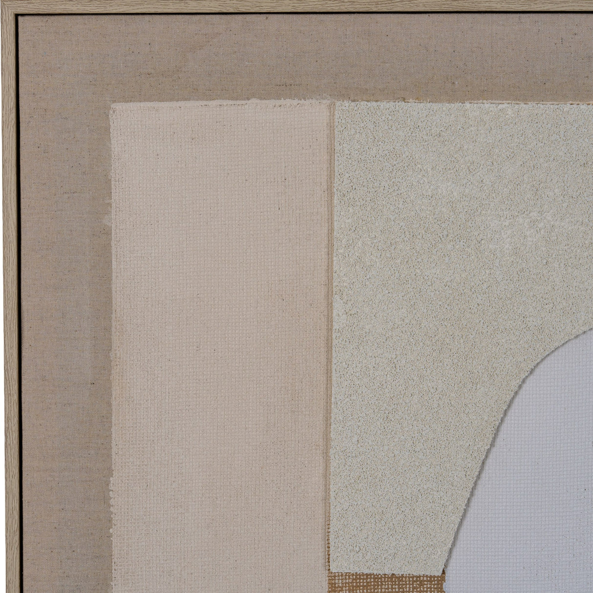 Linen Textured Canvas in Wooden Frame – Beige