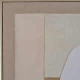 Linen Textured Canvas in Wooden Frame – Beige