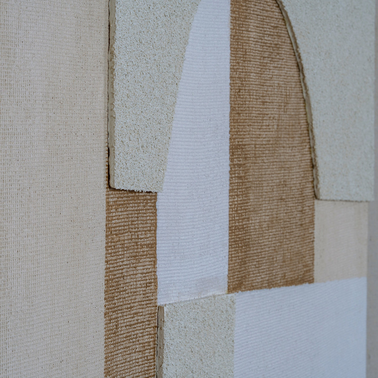 Linen Textured Canvas in Wooden Frame – Beige
