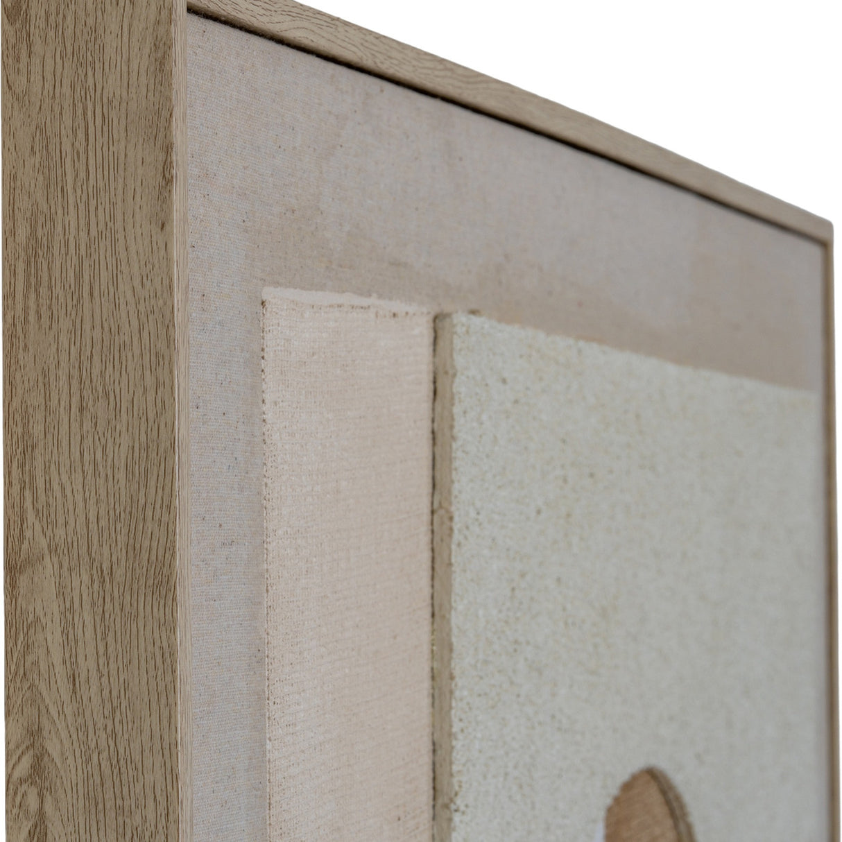 Linen Textured Canvas in Wooden Frame – Beige