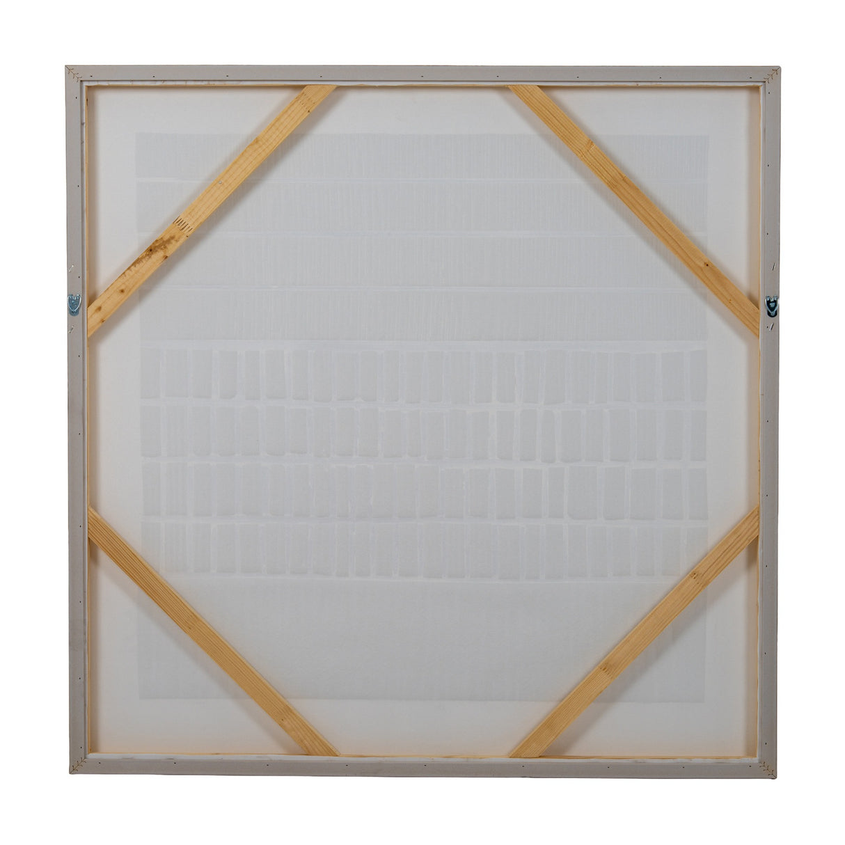Textured Line Canvas in Wooden Frame – Brown