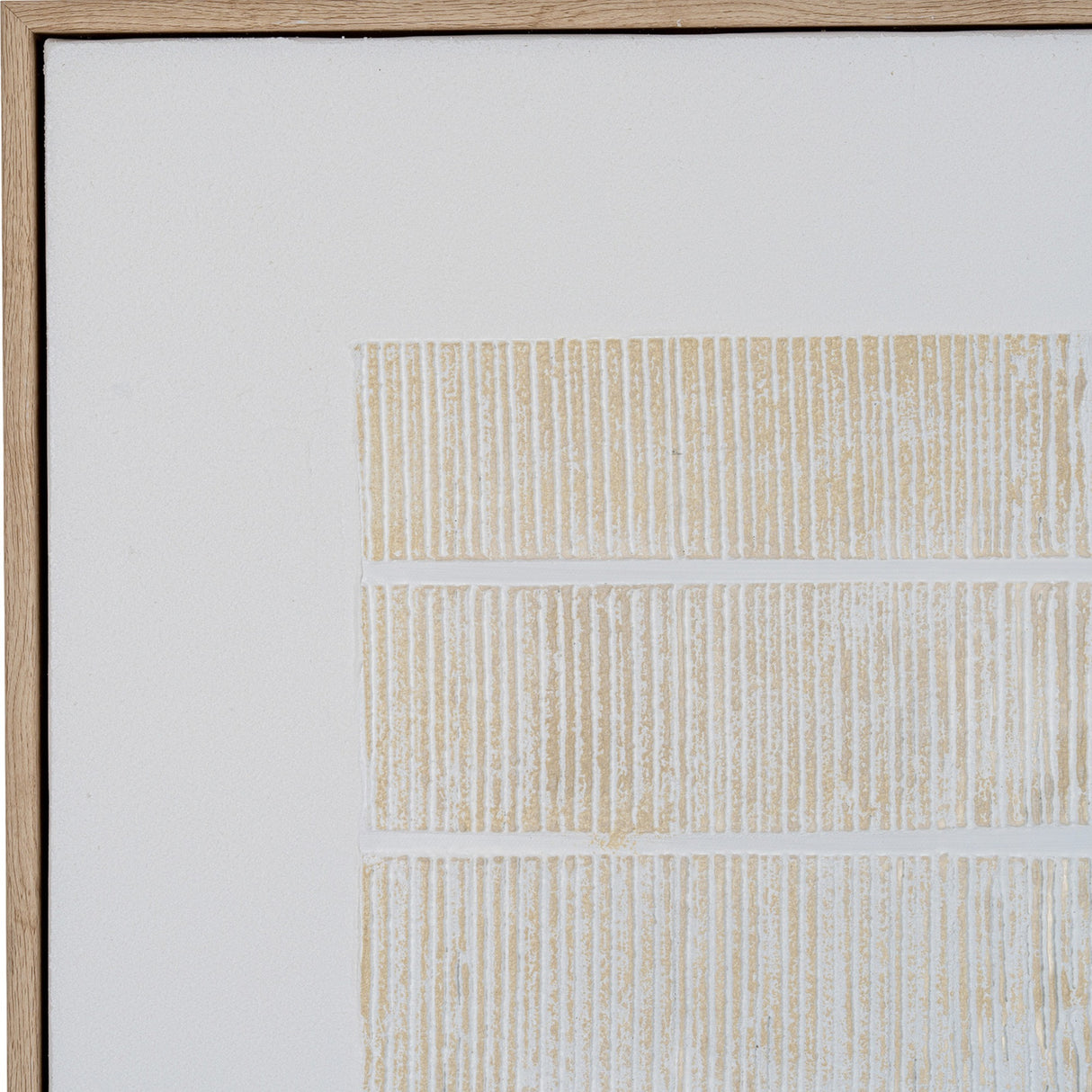 Textured Line Canvas in Wooden Frame – Brown