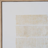 Textured Line Canvas in Wooden Frame – Brown