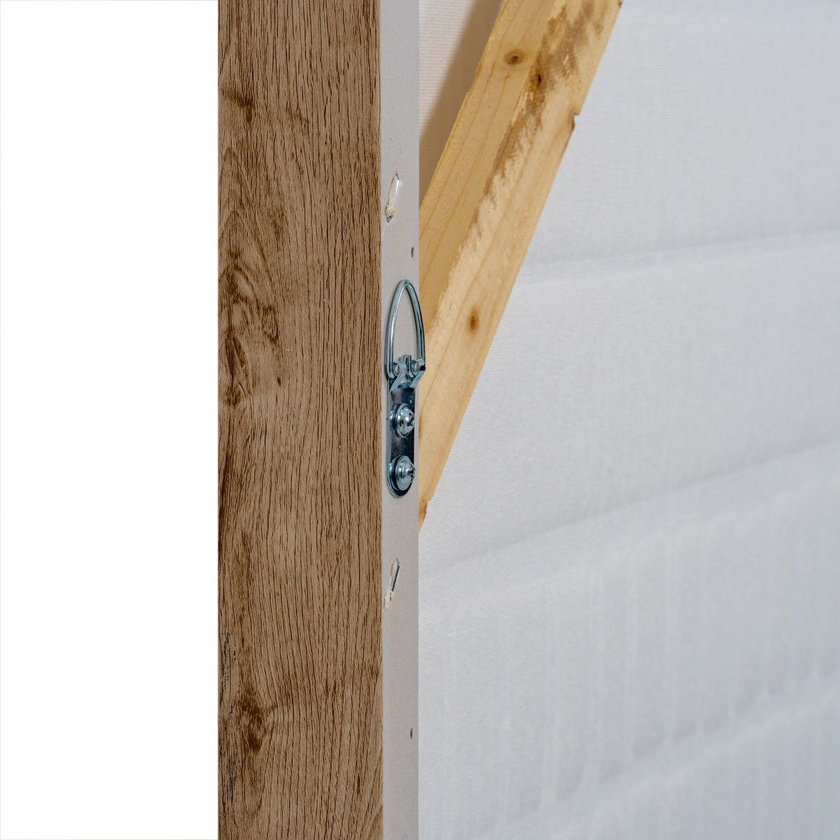 Textured Line Canvas in Wooden Frame – Brown