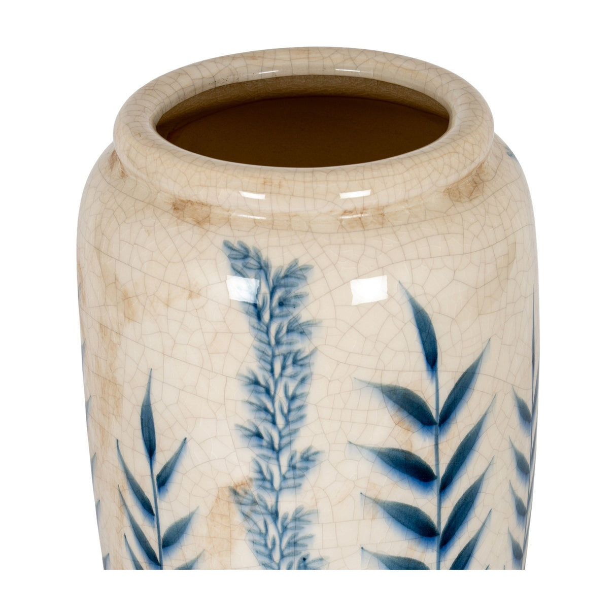 Large Tall Ceramic Olpe Vase – White