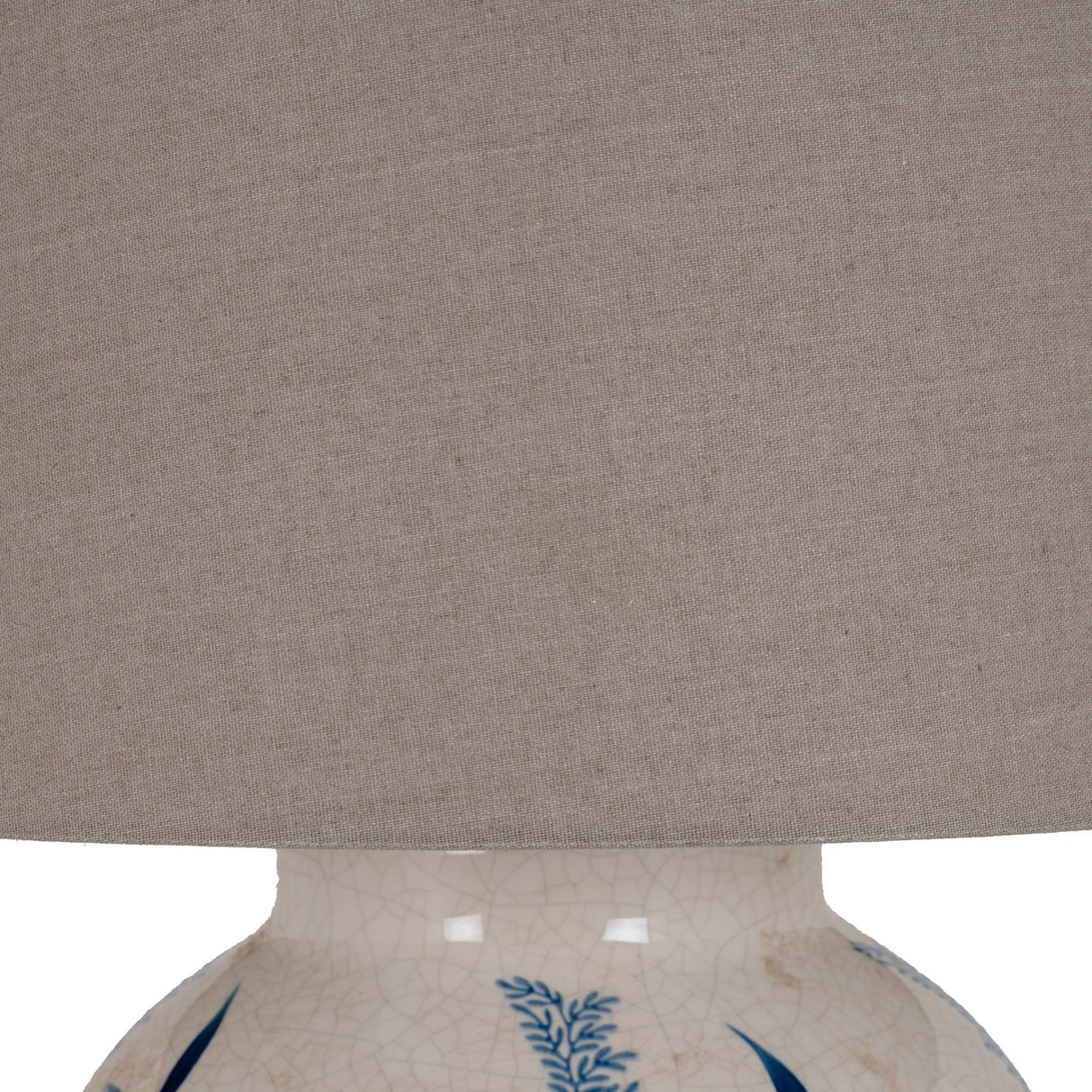Floral Ceramic Table Lamp – White