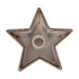Hill Interiors small cement star candle holder in white with a matte finish and central candle well, shown on a plain white background.