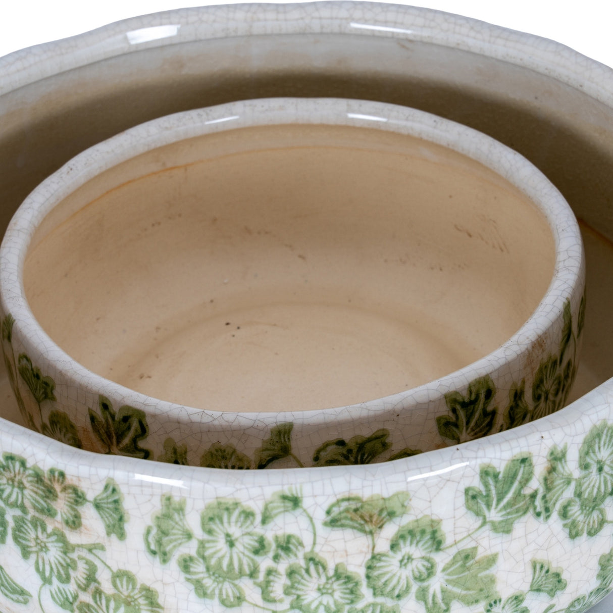 Large Ceramic Clover Bowl 30cm – White