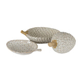 Ceramic Pinecone Medium Dish – White