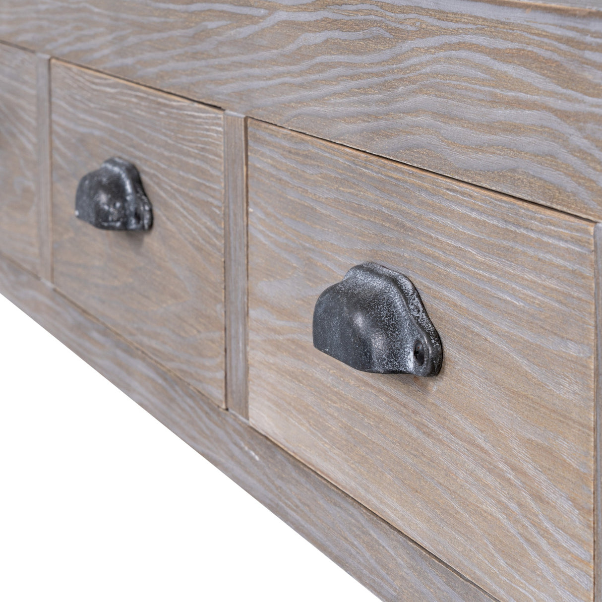 3 Drawer Wooden Console Table – Brown