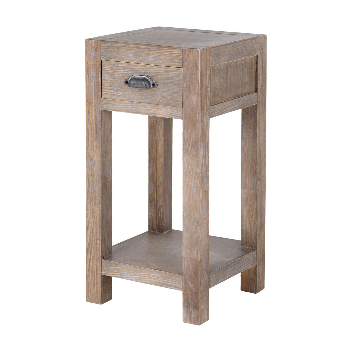 Large One Drawer Lamp Table in Wood – Brown