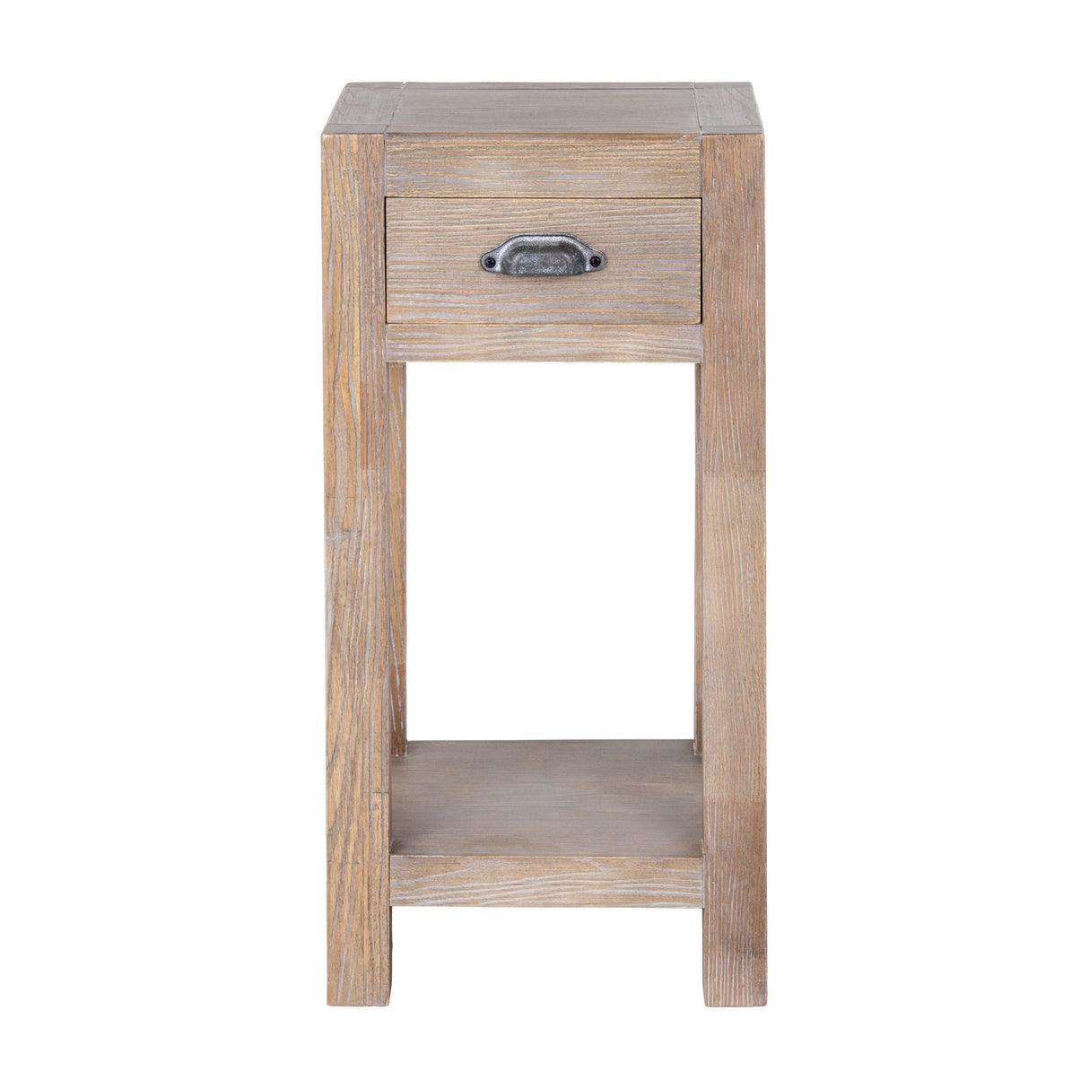 Large One Drawer Lamp Table in Wood – Brown