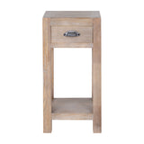 Large One Drawer Lamp Table in Wood – Brown