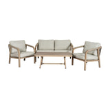 Outdoor Four Seater Garden Lounge Set – Brown