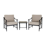 Outdoor Metal Bistro Set – Black