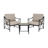 Outdoor Metal Bistro Set – Black