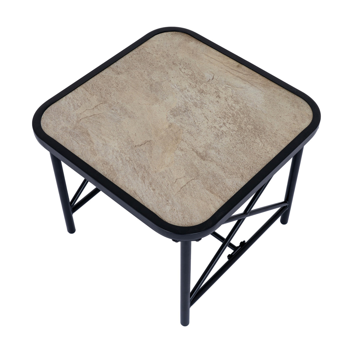 Outdoor Metal Bistro Set – Black