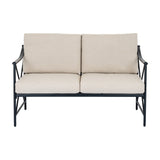 Metal Four-Seater Garden Lounge Set – Black