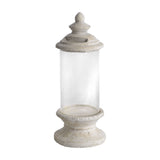 Large Glass Candle Lantern – Cream