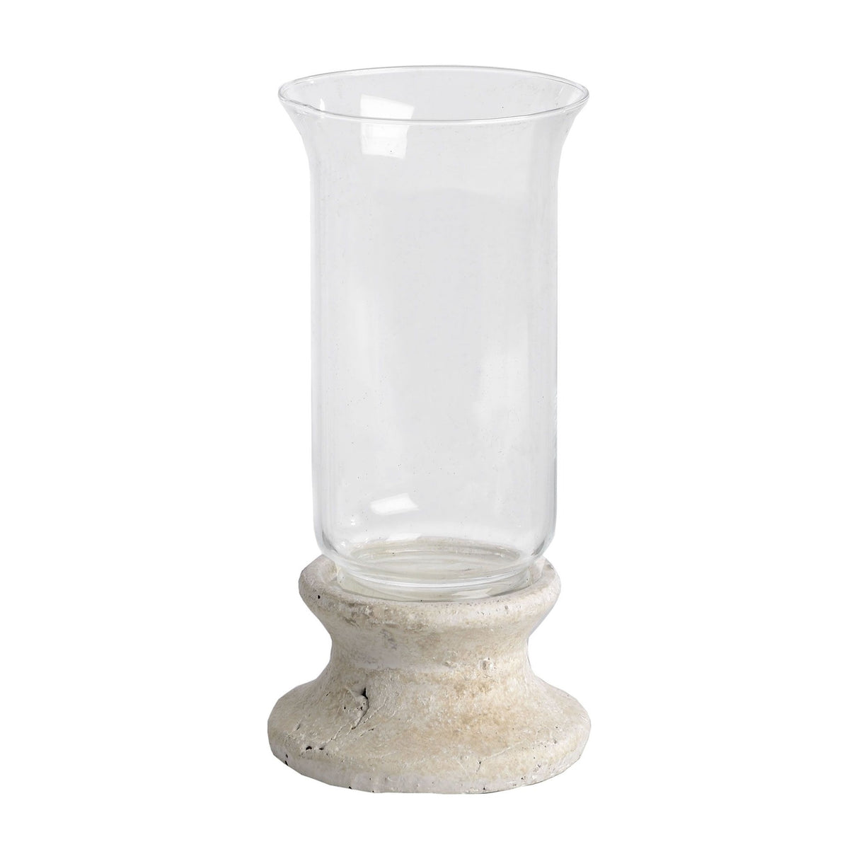 Stone-Based Hurricane Lantern – Beige