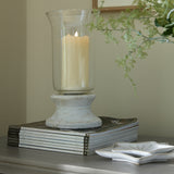 Stone-Based Hurricane Lantern – Beige