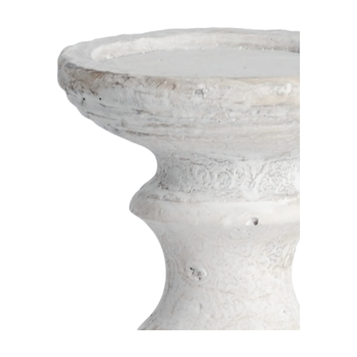 Large Stone Pillar Candle Holder – Beige