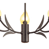 Holland Telescopic 9 Light Linear Suspension Light - Brown & Black Oxide