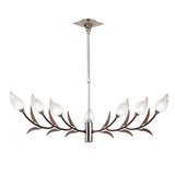 Holland Telescopic 9 Light Linear Suspension Light - Polished Chrome & Wenge