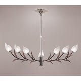 Holland Telescopic 9 Light Linear Suspension Light - Polished Chrome & Wenge