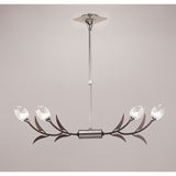 Holland Telescopic 4 Light Linear Suspension Light - Chrome & Wenge