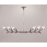 Holland Telescopic 6 Light Linear Suspension Light - Chrome & Wenge